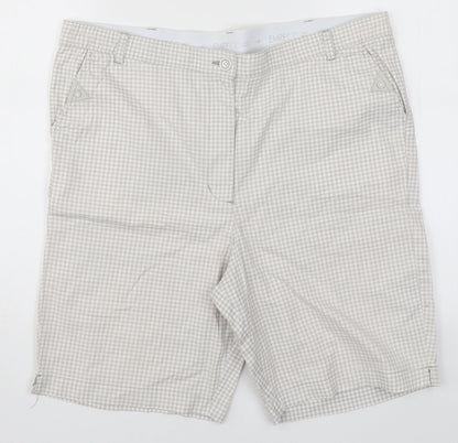 Emreco Womens Grey Check  Bermuda Shorts Size 38
