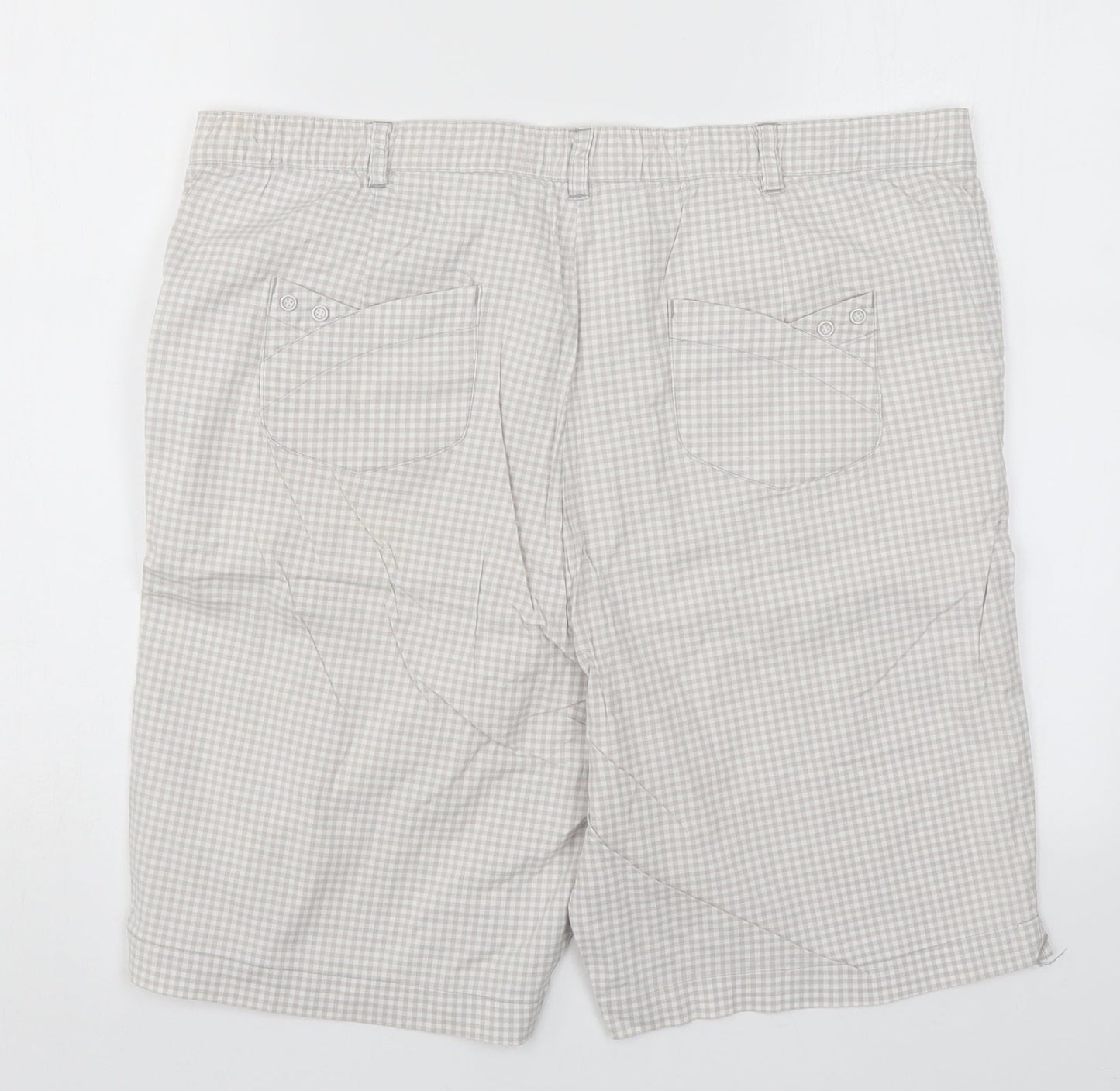 Emreco Womens Grey Check  Bermuda Shorts Size 38
