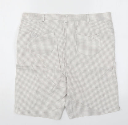 Emreco Womens Grey Check  Bermuda Shorts Size 38