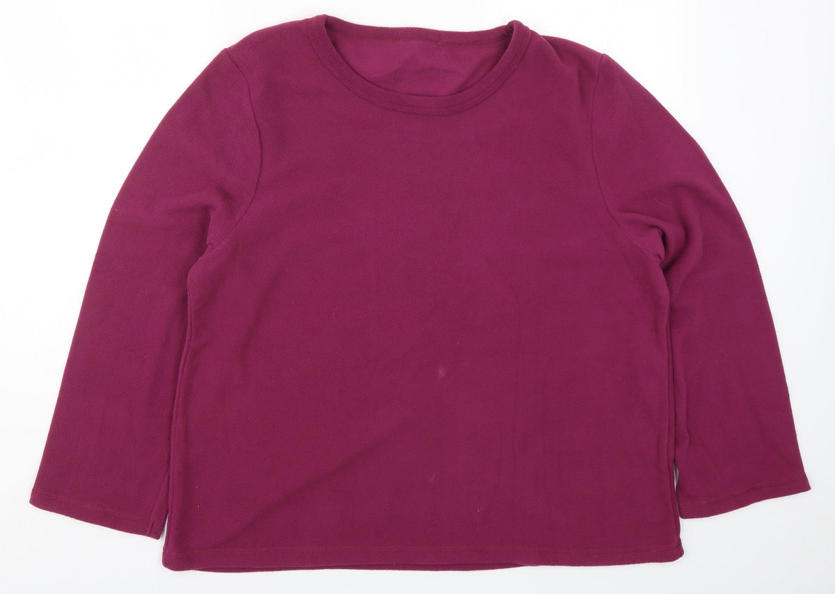 Additional front view of Preworn women’s pink solid top pyjama top, size L