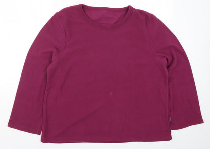 Additional front view of Preworn women’s pink solid top pyjama top, size L