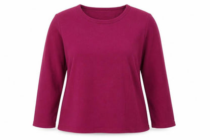 Front view of Preworn women’s pink solid top pyjama top, size L