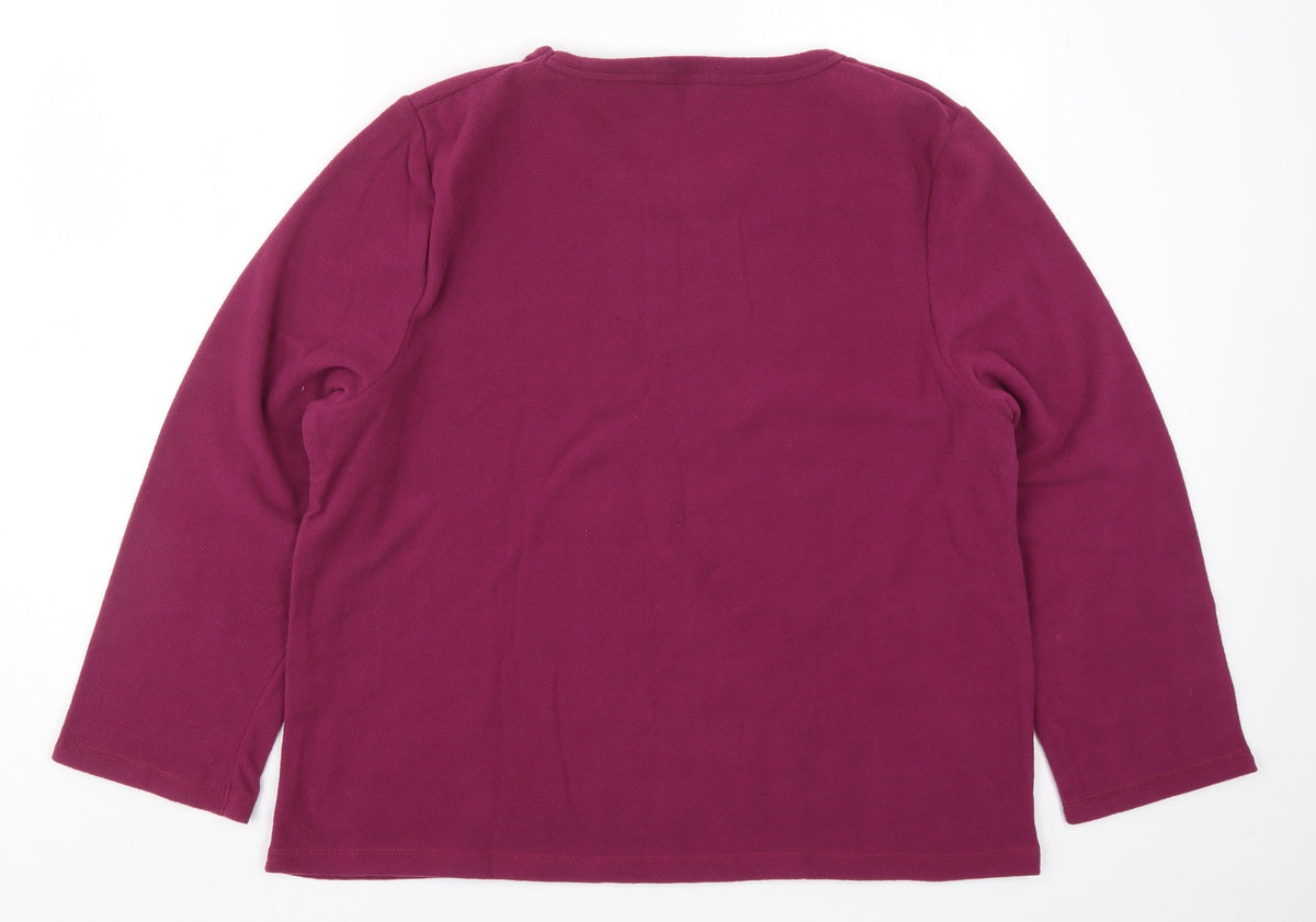 Back view of Preworn women’s pink solid top pyjama top, size L