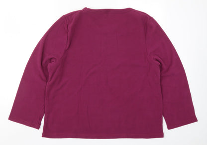 Back view of Preworn women’s pink solid top pyjama top, size L
