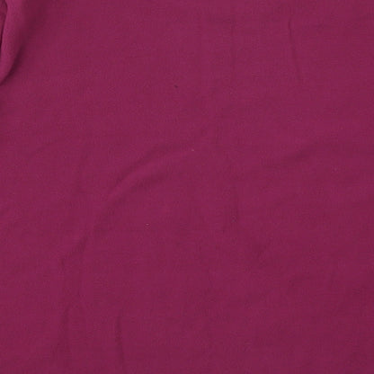 Brand and care label for Preworn women’s pink solid top pyjama top, size L