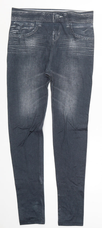 Trim & Slim Womens Blue   Carrot Leggings Size 30 in L28 in