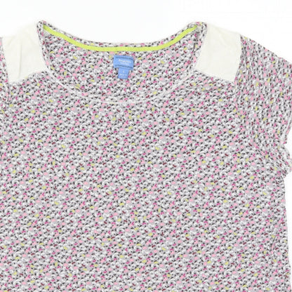 Simply Vera Womens Pink Geometric Rayon Top Pyjama Top Size L