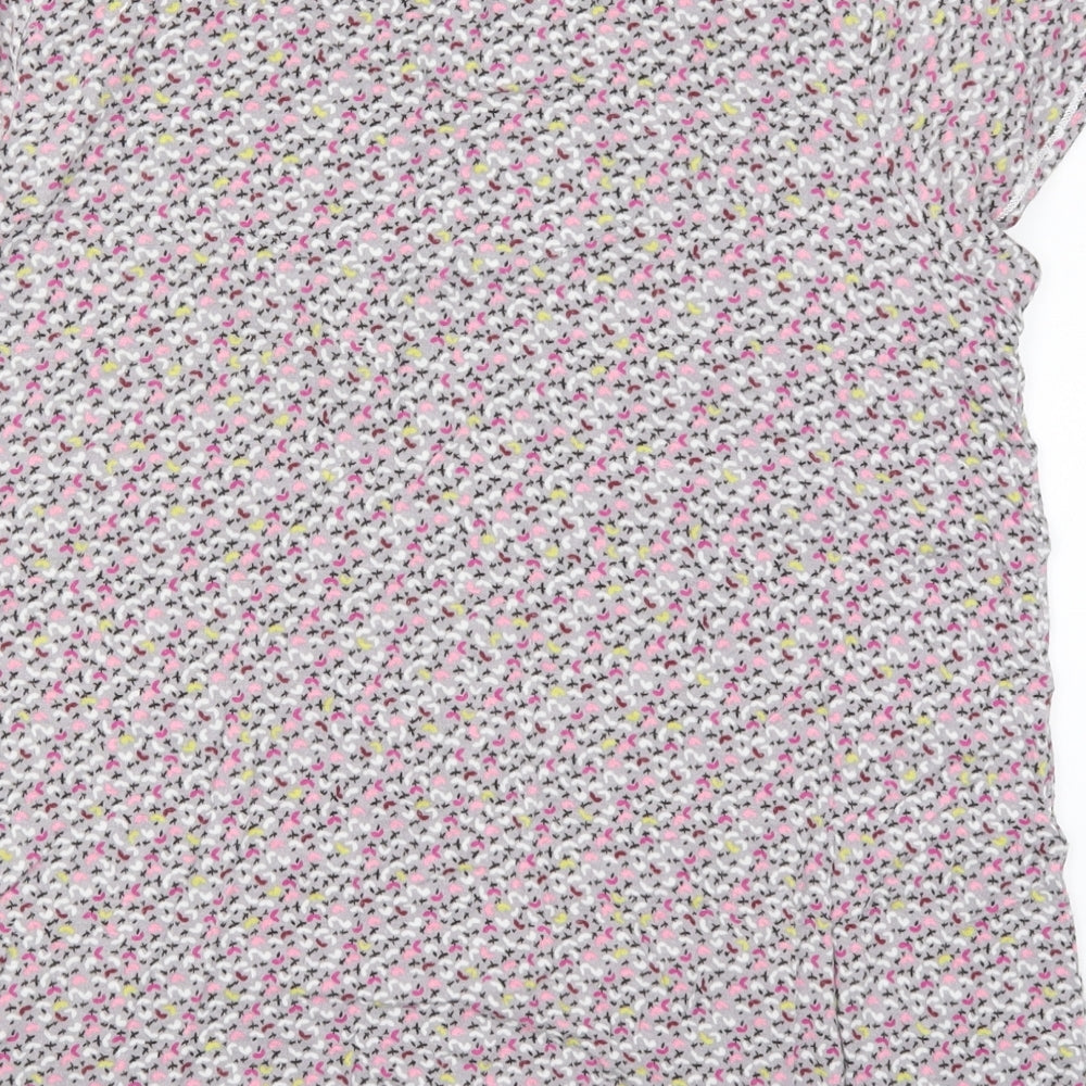 Simply Vera Womens Pink Geometric Rayon Top Pyjama Top Size L