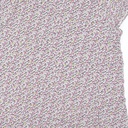 Simply Vera Womens Pink Geometric Rayon Top Pyjama Top Size L