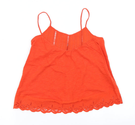 Womens UK Size 6 New Look Orange Camisole T-Shirt