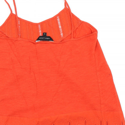 Womens UK Size 6 New Look Orange Camisole T-Shirt