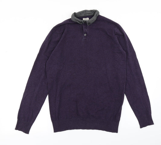 ACW85 Mens Purple  Knit  Polo Size S