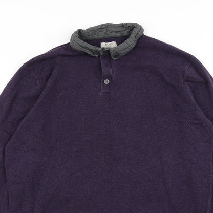 ACW85 Mens Purple  Knit  Polo Size S