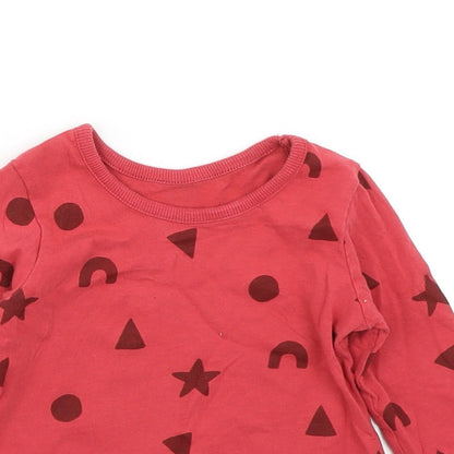 George Girls Pink Spotted  Basic T-Shirt Size 6-9 Months