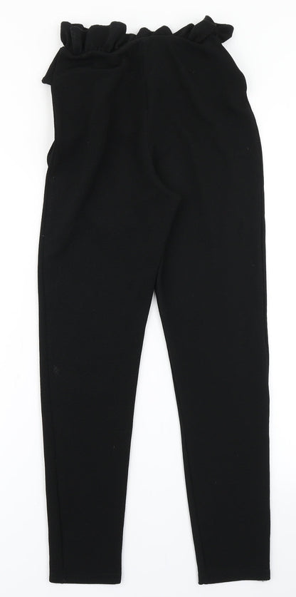 Womens UK Size 6 PRETTYLITTLETHING Regular Fit Dress Pants Black Trousers