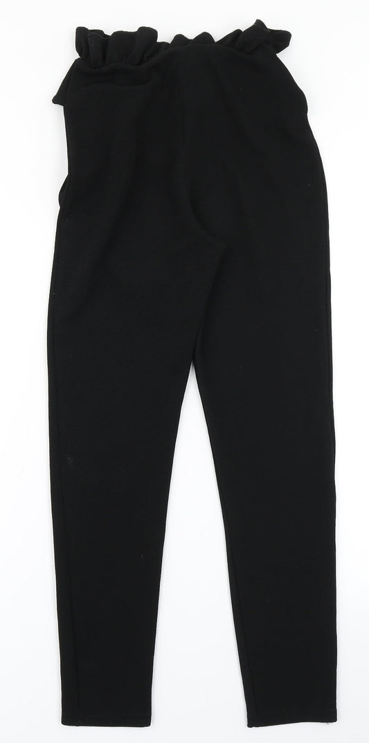 Womens UK Size 6 PRETTYLITTLETHING Regular Fit Dress Pants Black Trousers