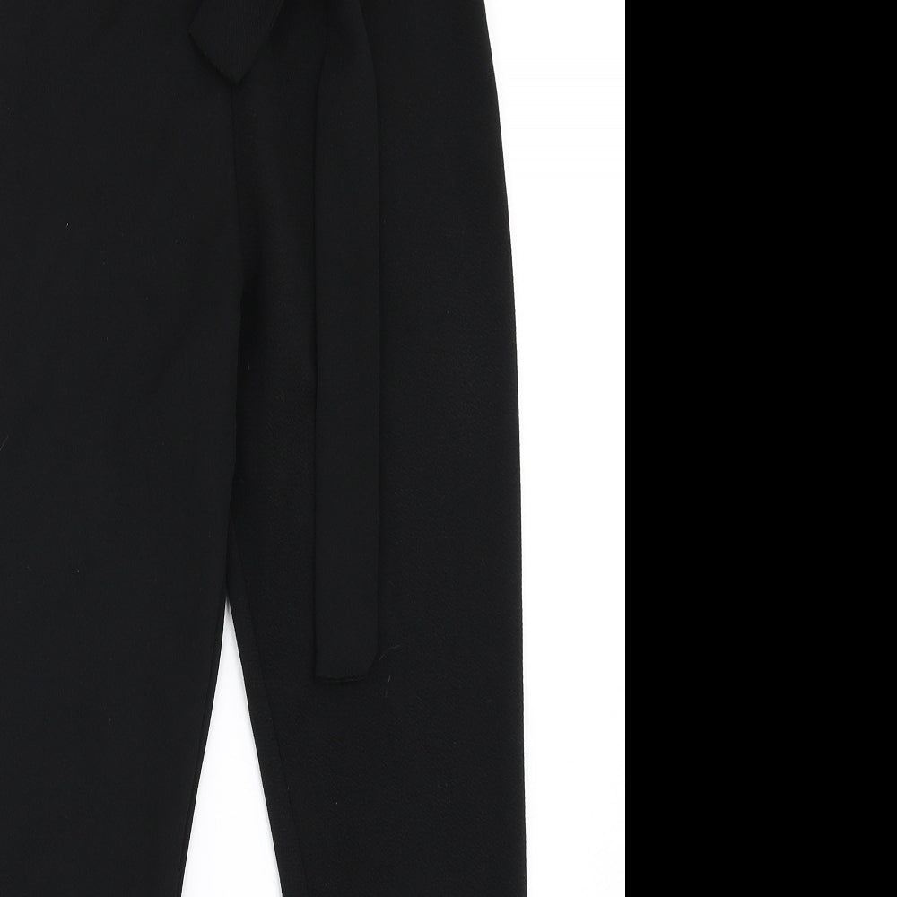 Womens UK Size 6 PRETTYLITTLETHING Regular Fit Dress Pants Black Trousers