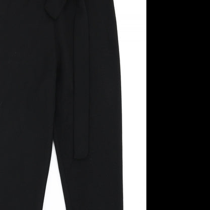 Womens UK Size 6 PRETTYLITTLETHING Regular Fit Dress Pants Black Trousers