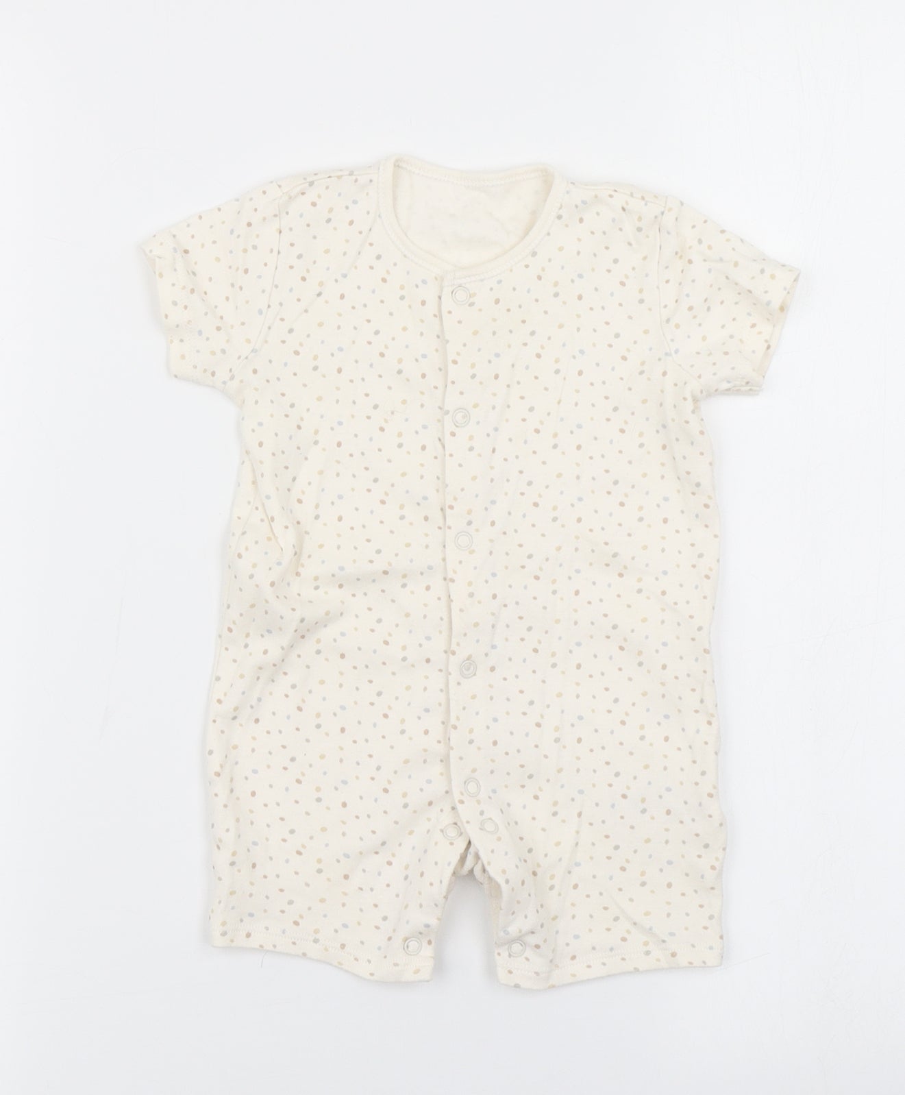George Girls Beige Spotted  Romper One-Piece Size 9-12 Months
