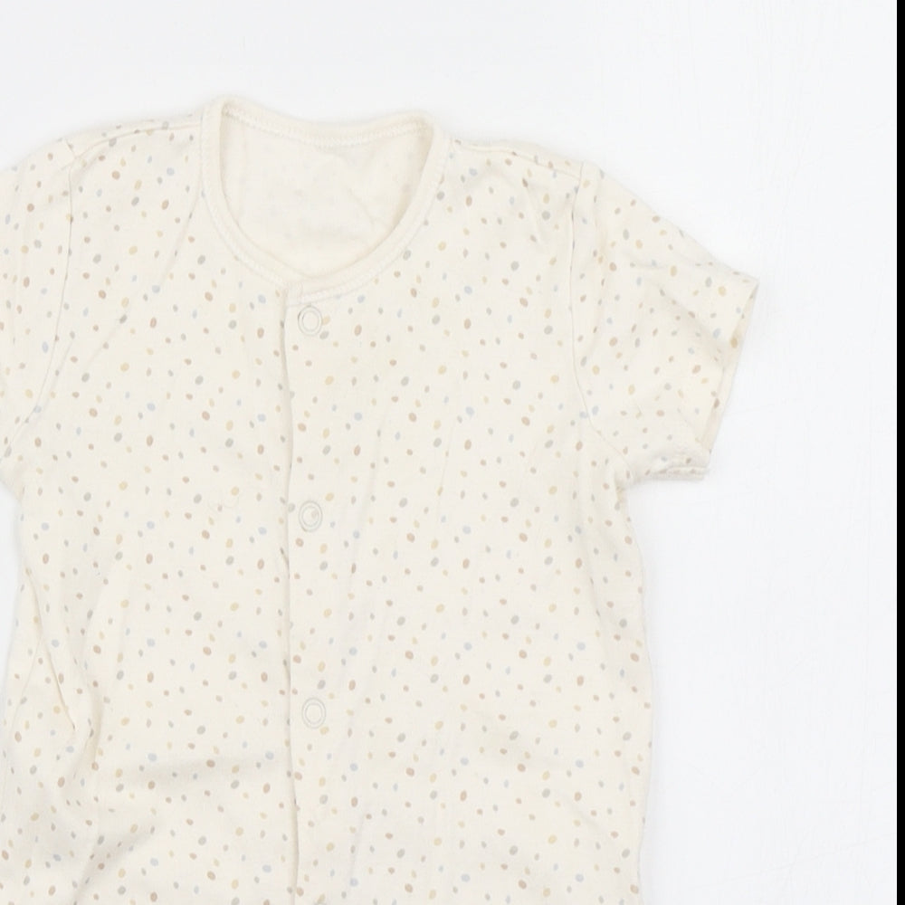 George Girls Beige Spotted  Romper One-Piece Size 9-12 Months