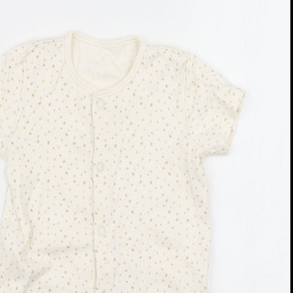 George Girls Beige Spotted  Romper One-Piece Size 9-12 Months