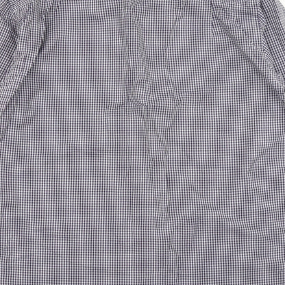 F&F Mens Purple Plaid   Button-Up Size 16.5