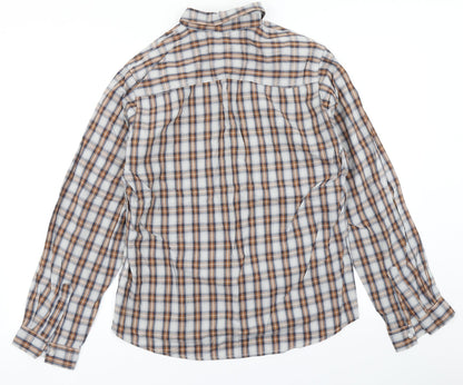 Mens UK Size L New Look Brown  Button-Up Long Sleeve Casual Shirt