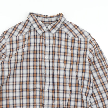 Mens UK Size L New Look Brown  Button-Up Long Sleeve Casual Shirt