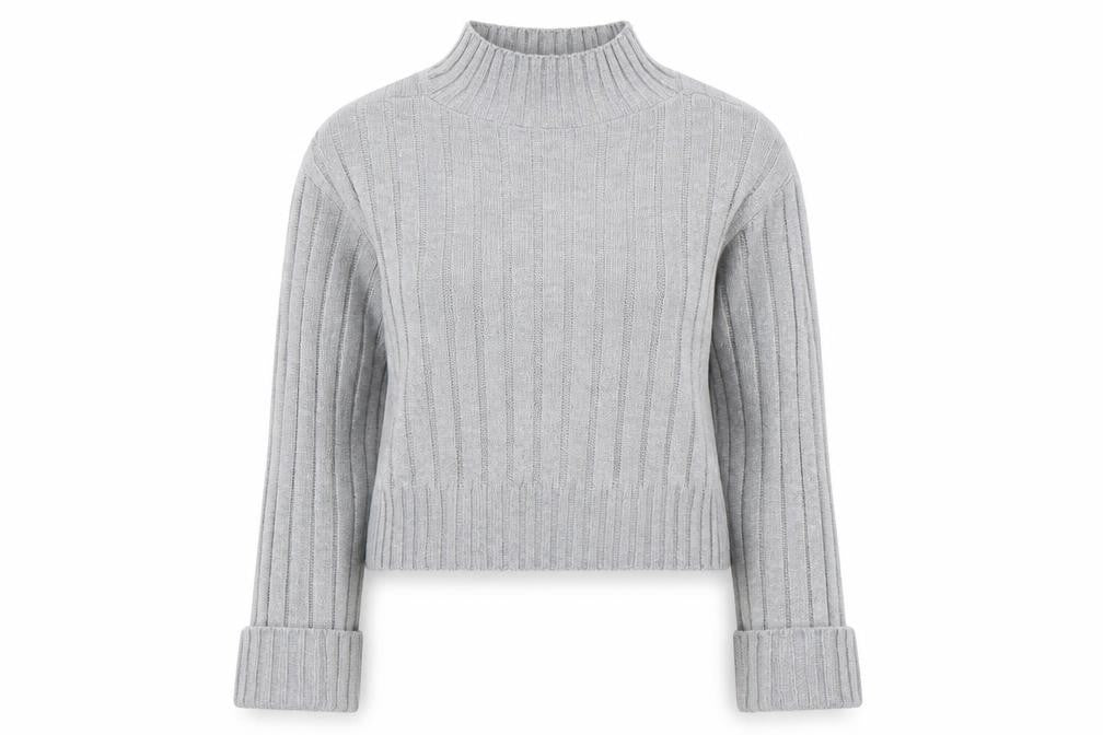 Womens UK Size S Preworn Grey Pullover Jumper