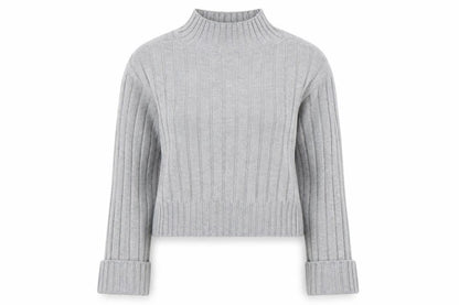 Womens UK Size S Preworn Grey Pullover Jumper