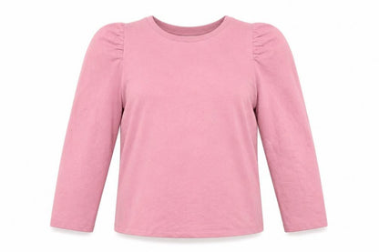 Front view of Papaya women’s pink pullover sweatshirt, size UK 14