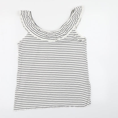 Womens UK Size 16 Dorothy Perkins White Basic T-Shirt