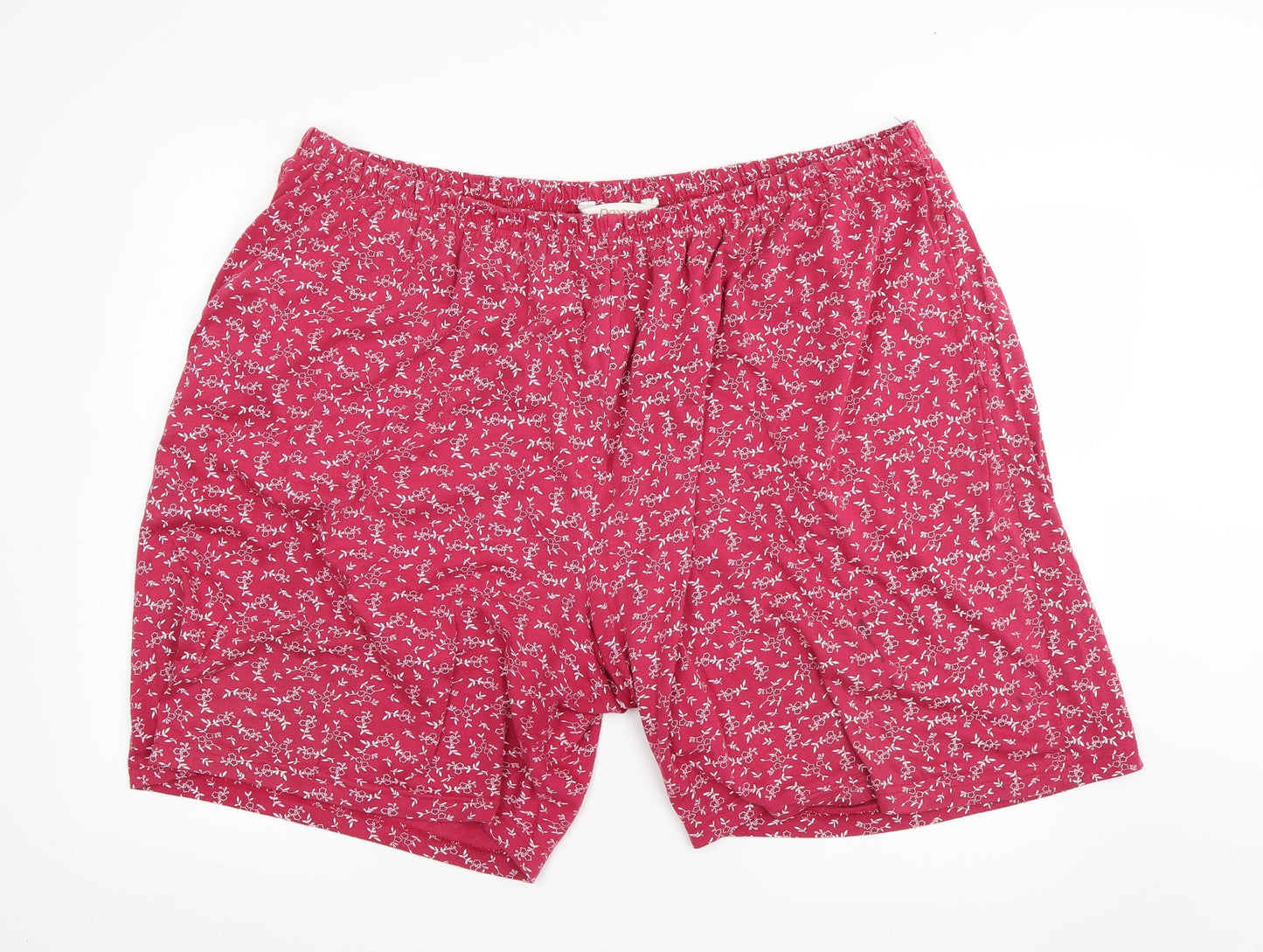 Daxon Womens Pink Floral  Sweat Shorts Size 58 in