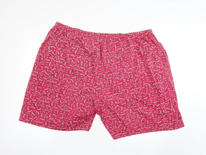 Daxon Womens Pink Floral  Sweat Shorts Size 58 in