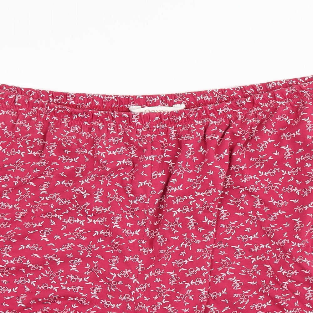 Daxon Womens Pink Floral  Sweat Shorts Size 58 in