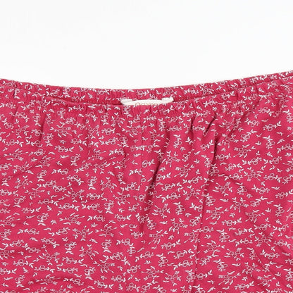 Daxon Womens Pink Floral  Sweat Shorts Size 58 in