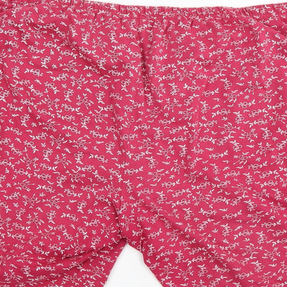 Daxon Womens Pink Floral  Sweat Shorts Size 58 in