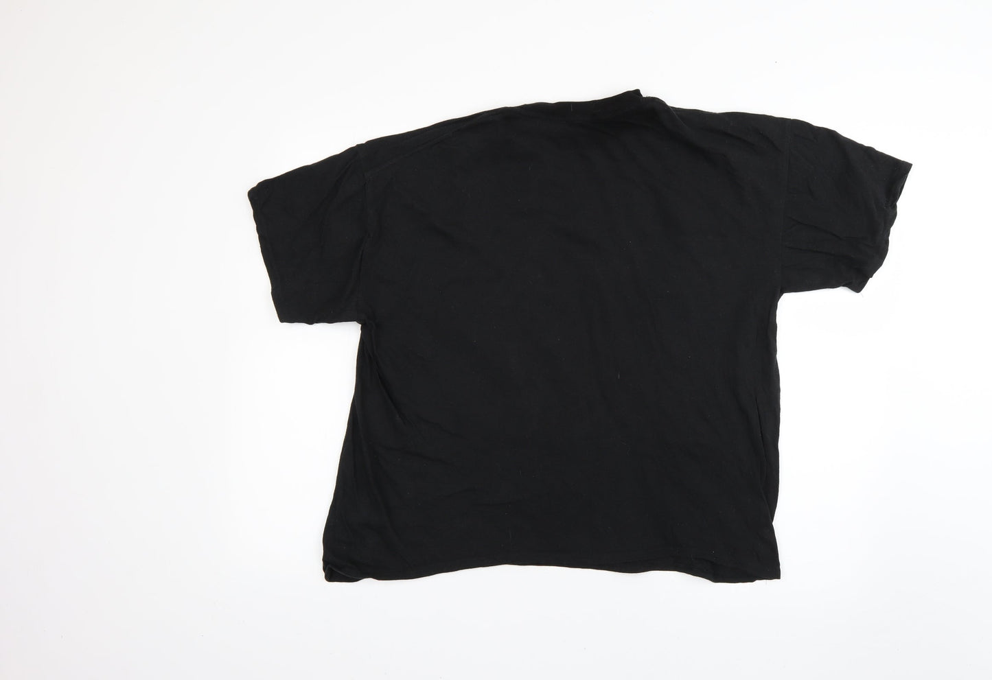 PRETTYLITTLETHING Mens Black    T-Shirt Size L