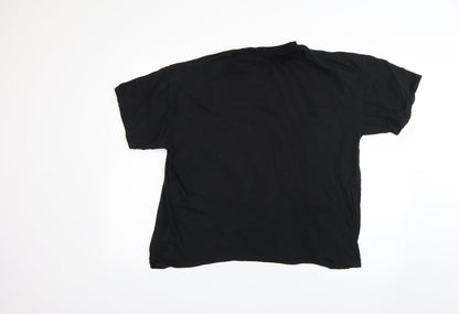 PRETTYLITTLETHING Mens Black    T-Shirt Size L