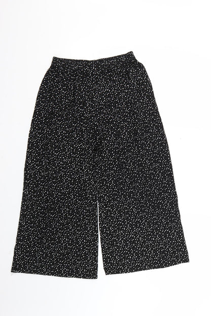 Womens UK Size S Preworn Regular Fit  Black Trousers