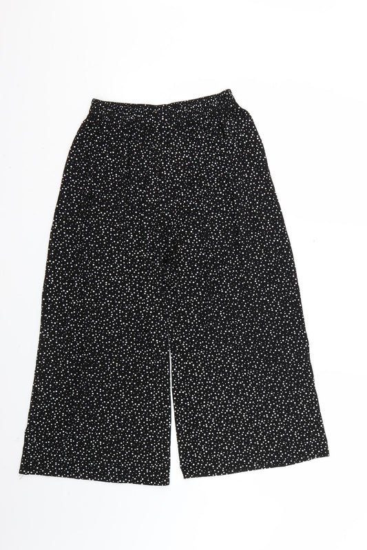 Womens UK Size S Preworn Regular Fit  Black Trousers