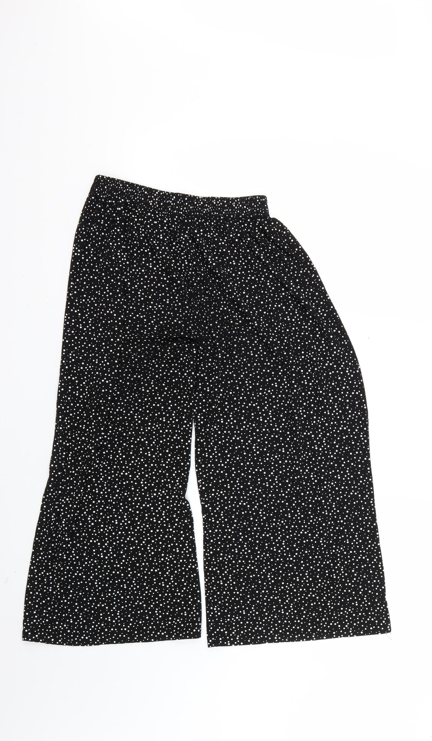 Womens UK Size S Preworn Regular Fit  Black Trousers