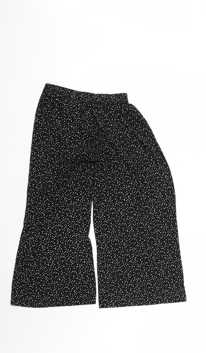 Womens UK Size S Preworn Regular Fit  Black Trousers