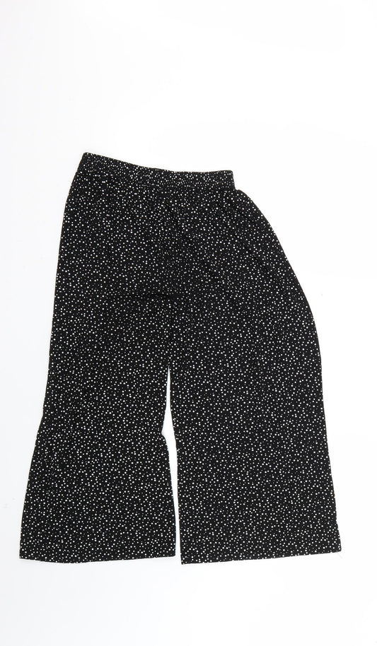 Womens UK Size S Preworn Regular Fit  Black Trousers