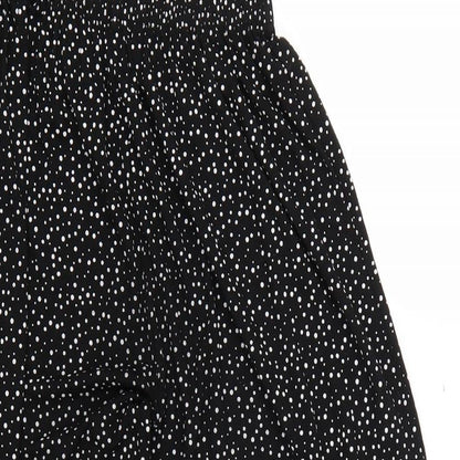 Womens UK Size S Preworn Regular Fit  Black Trousers