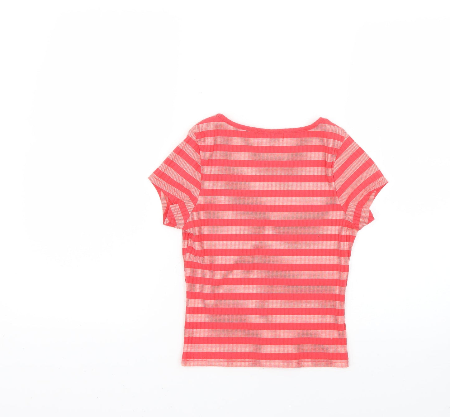 Primark Womens Red Striped  Basic T-Shirt Size 4