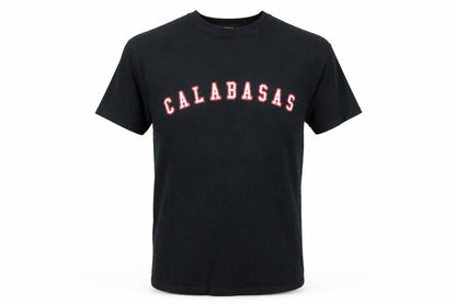 Front view of Boohoo men’s black t-shirt, size S