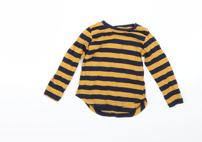Additional front view of Nutmeg Baby Multicoloured Striped Basic T-Shirt, size 12-18, Months