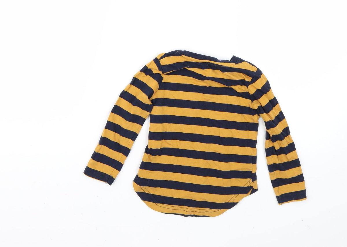 Back view of Nutmeg Baby Multicoloured Striped Basic T-Shirt, size 12-18, Months