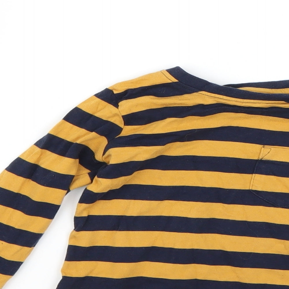 Close-up detail of Nutmeg Baby Multicoloured Striped Basic T-Shirt, size 12-18, Months